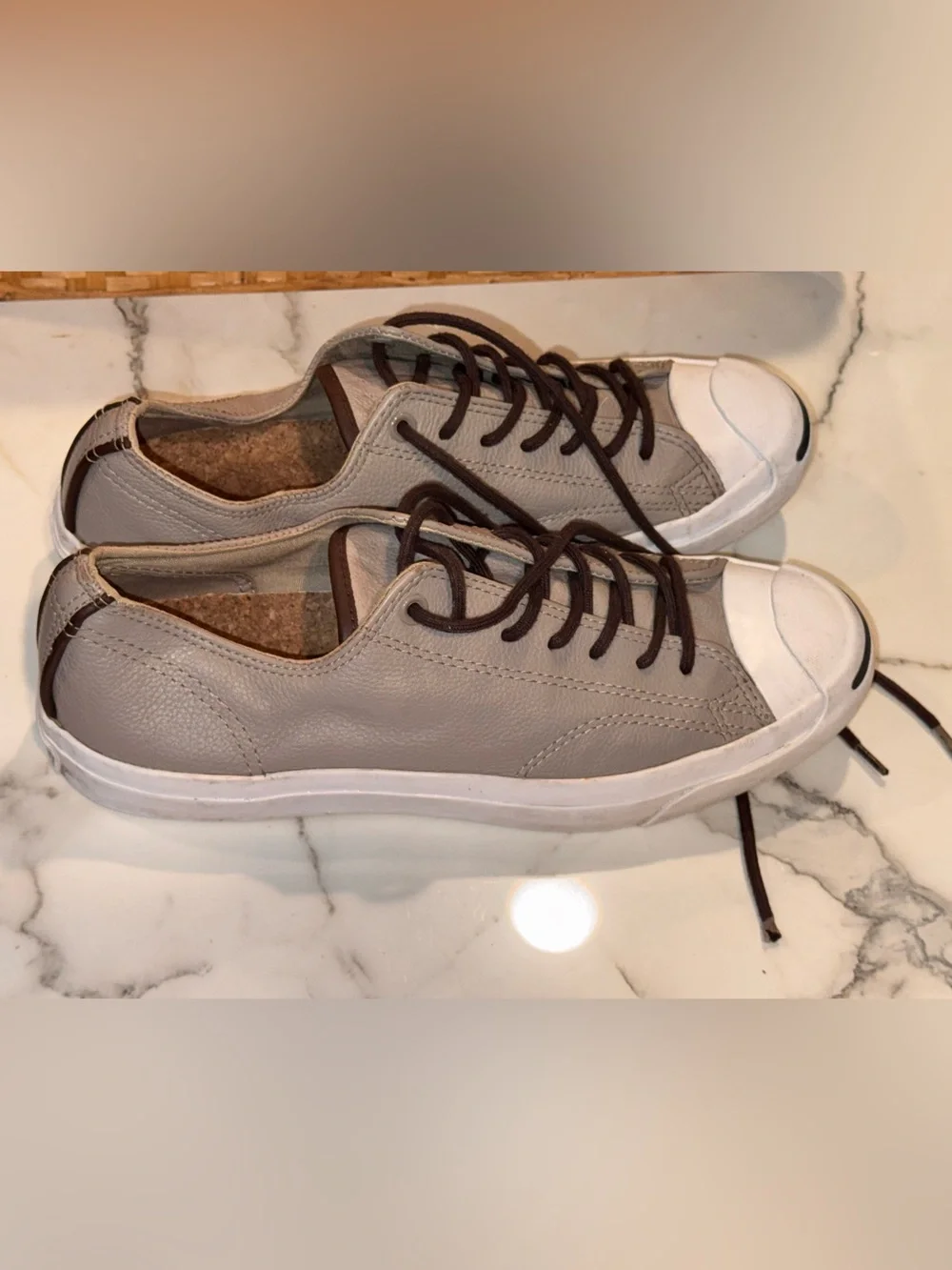 Converse x Jack Purcell Ox Tumbled Leather Malt/Burnt 149930C -Men’s Size 10 - Picture 2 of 8